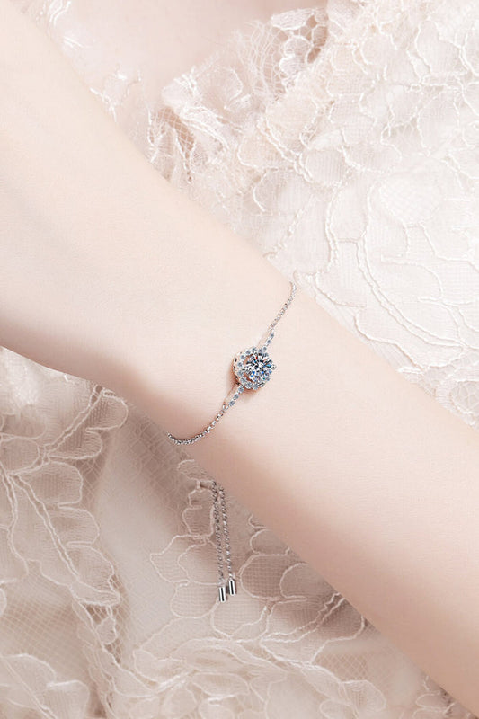 1 Carat Moissanite Chain Bracelet Trendsi