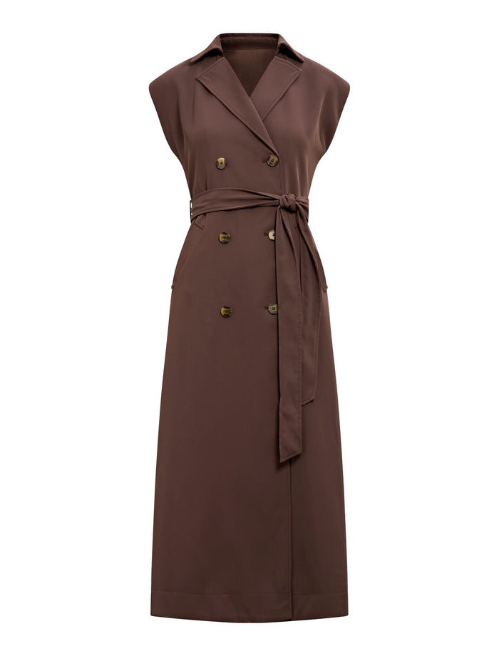Elsa Sleeveless Trench Midi Dress Forever New