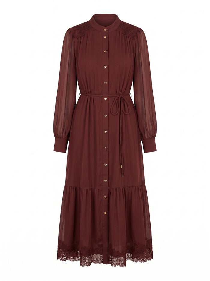Harriet Petite Lace Midi Dress Forever New