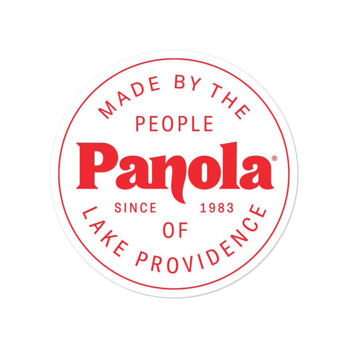 Made by Panola Circle Sticker - White