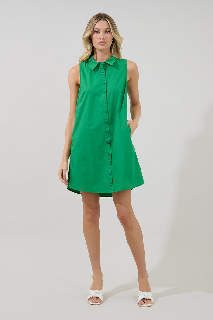 Marcella Button Down Mini Dress