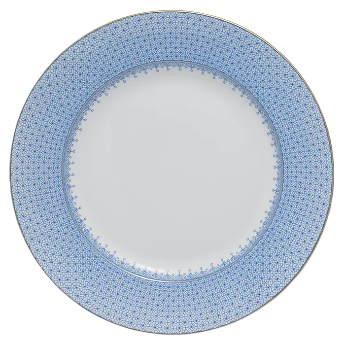 Mottahedah Lace Cornflower Blue Dinner Plate