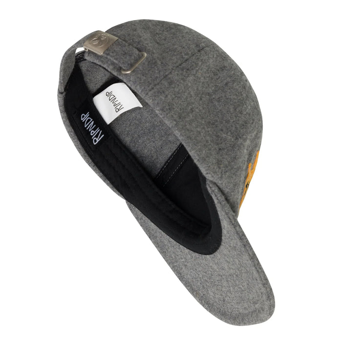 RIPNLIT 6 Panel Wool Strapback (Charcoal) - Four Street