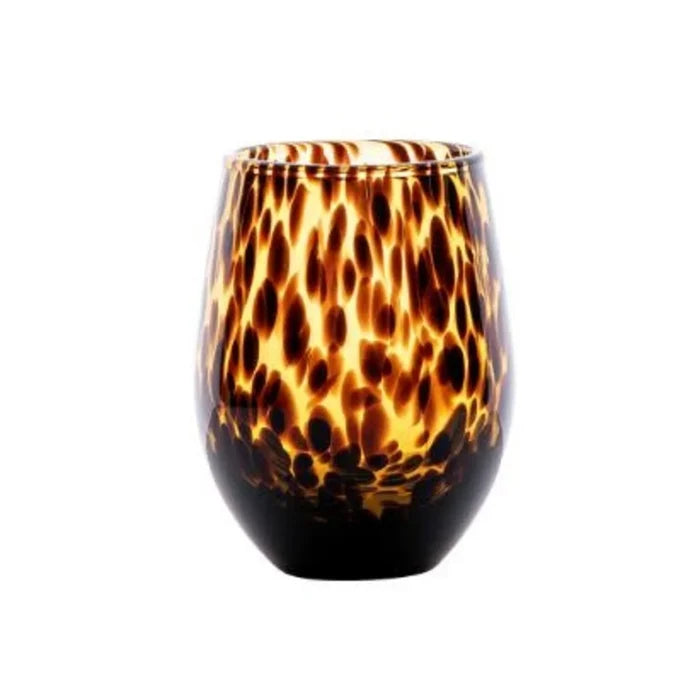 Tortoiseshell Puro Stemless Wine Glass