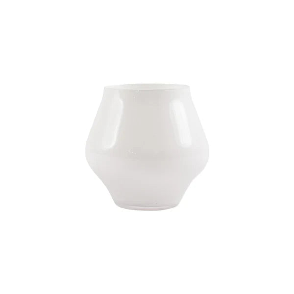 Vietri White Contessa Stemless wine glass