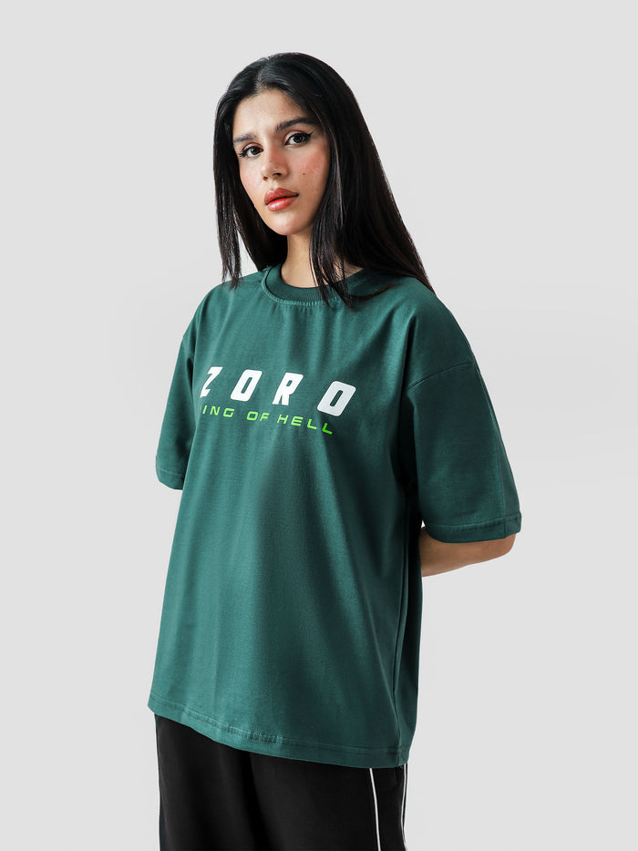 ZORO One Piece tee male model back view Roronoa Zoro anime graphic Pakistan – GROOVY