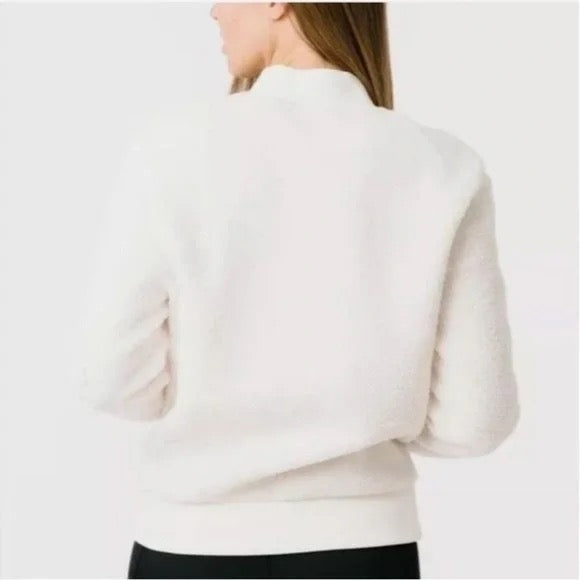 Zyia Women's Flying V Fleece Jacket - Ivory Size L