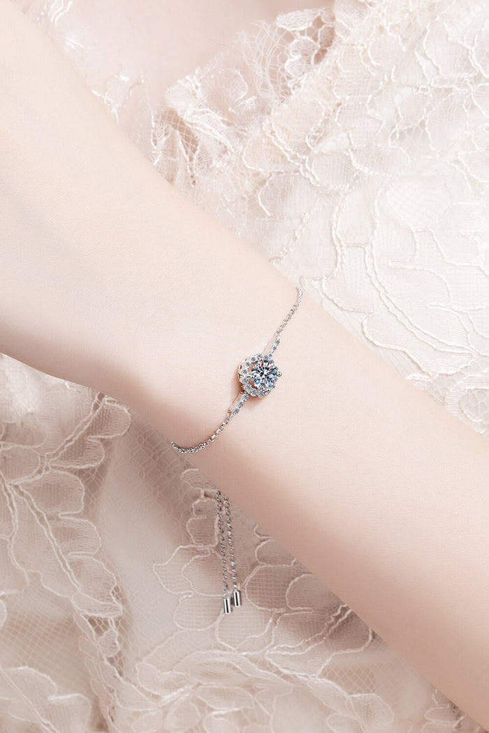 1 Carat Moissanite Chain Bracelet Trendsi