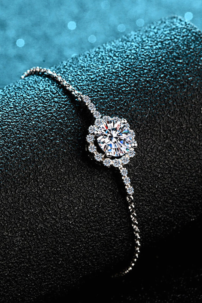 1 Carat Moissanite Chain Bracelet Trendsi