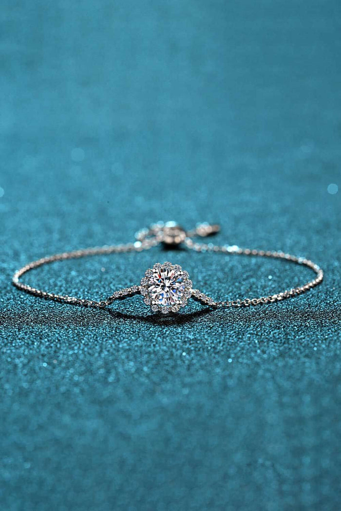 1 Carat Moissanite Chain Bracelet Trendsi
