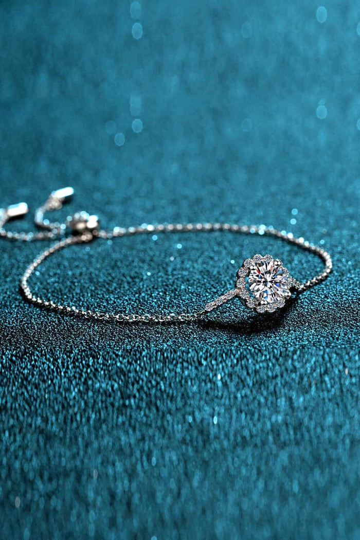 1 Carat Moissanite Chain Bracelet Trendsi