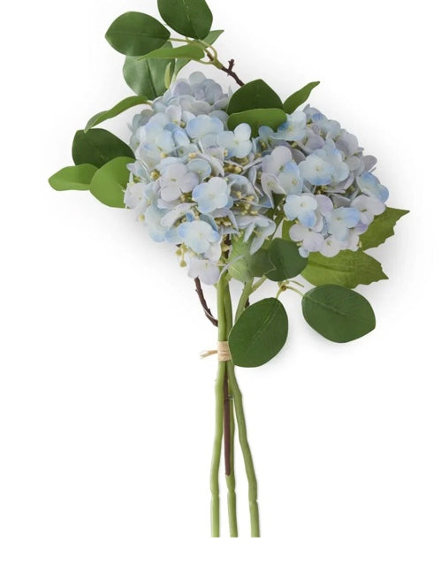 12 Inch blue real touch hydrangea bundle (4 stem)