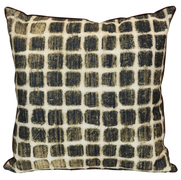 24in x 24in Black and white square design pillow