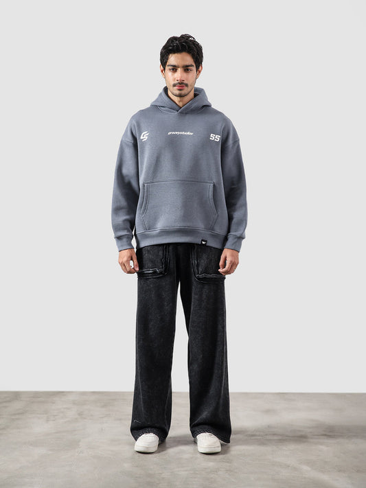 #55 Frost hoodie male model full body front view bold graphic Pakistan – GROOVY