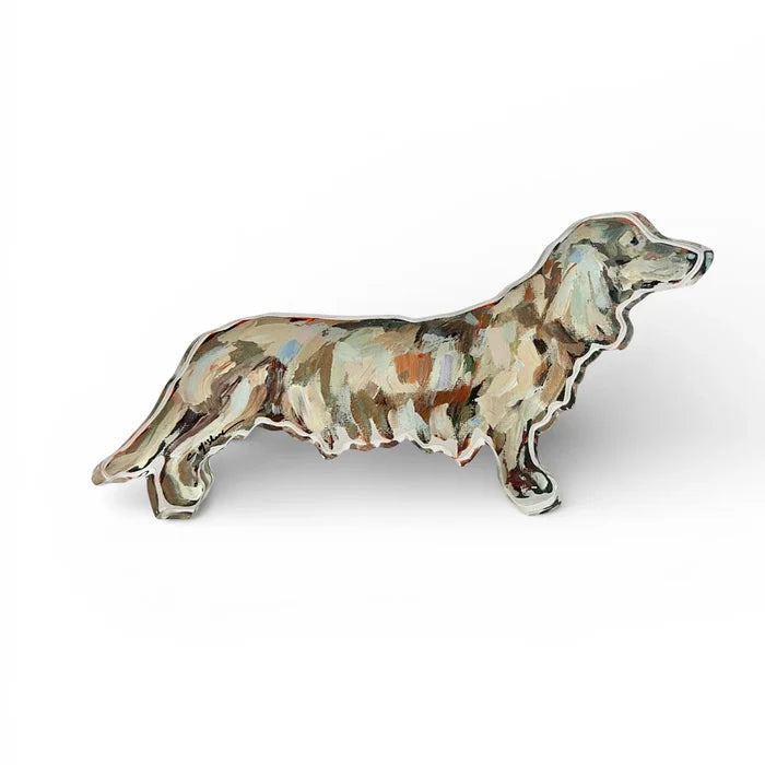 Acrylic Blonde Dachshund