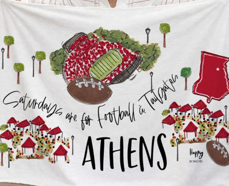 Athens Saturday Game Day Fleece Blanket