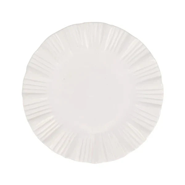 Bari White European Dinner Plate