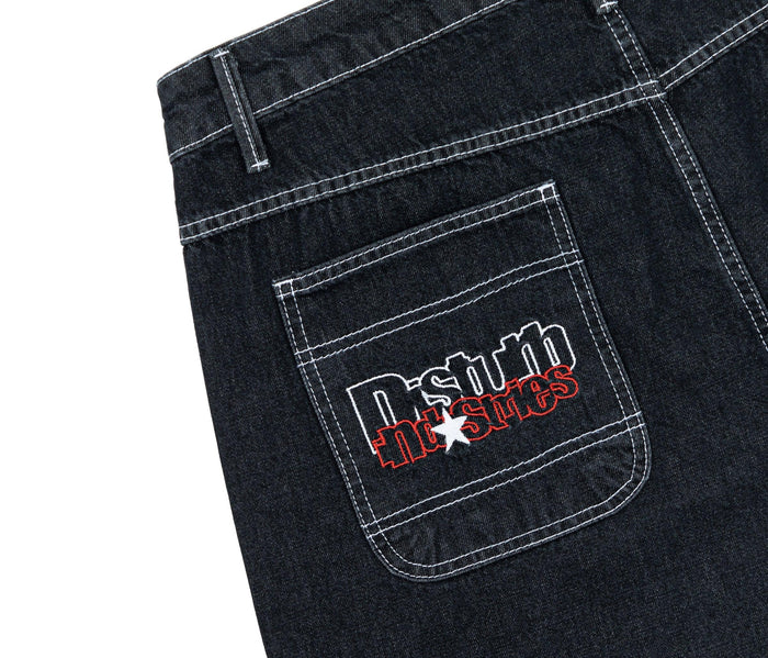 Bootleggaz Denim Shorts In Black - Four Street