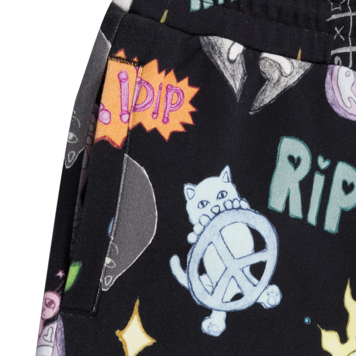 Circo Loco Sweatshorts (Black) - Four Street