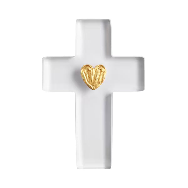 Clear Resin Gold Heart