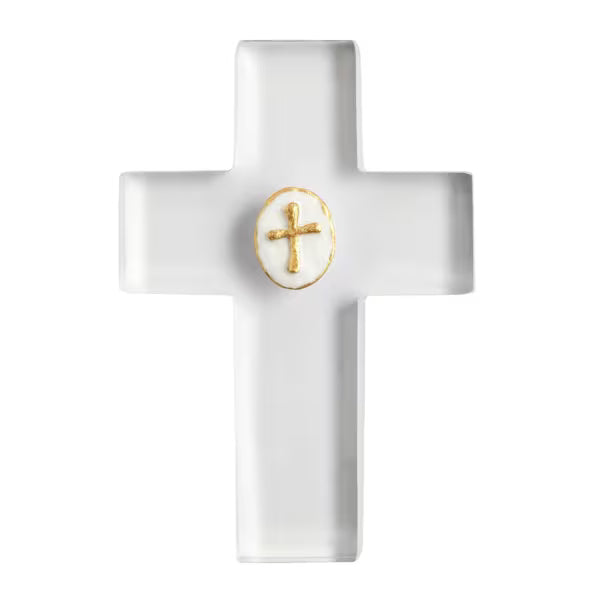 Clear Resin Intaglio Cross