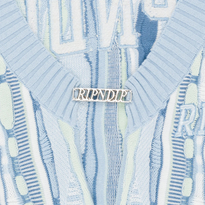 Corded Knit Cropped Long Sleeve (Light Blue) - Camiseta - Four Street