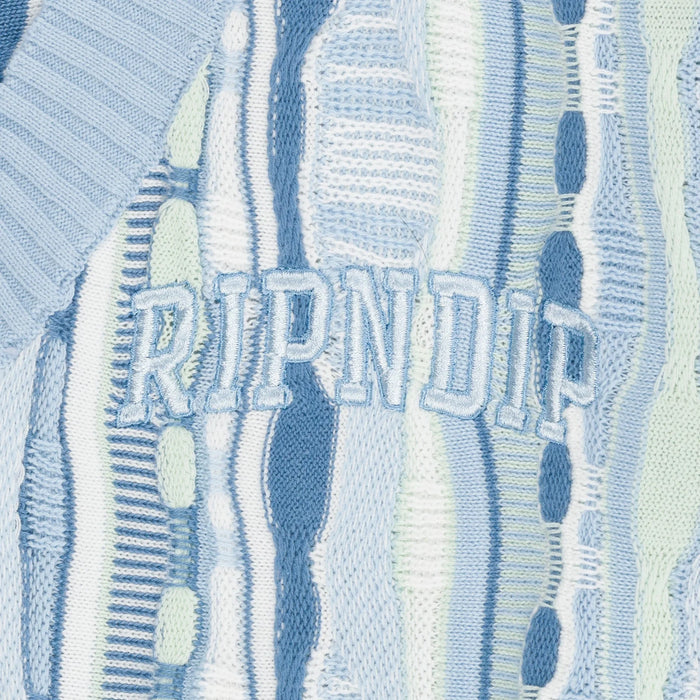 Corded Knit Cropped Long Sleeve (Light Blue) - Camiseta - Four Street