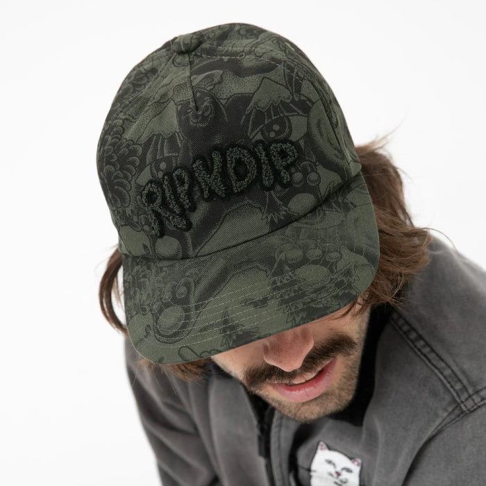Dark Twisted Fantasy 5 Panel (Olive/Black) - Four Street