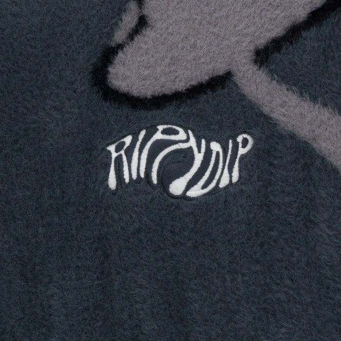 Euphoria Faux Mohair Hoodie (Grey) - Four Street