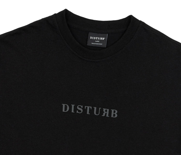 Fade Logo T-Shirt in Black - Four Street