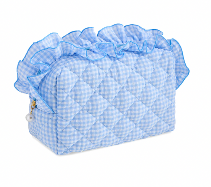 Fancy Large Zip Pouch in Sky