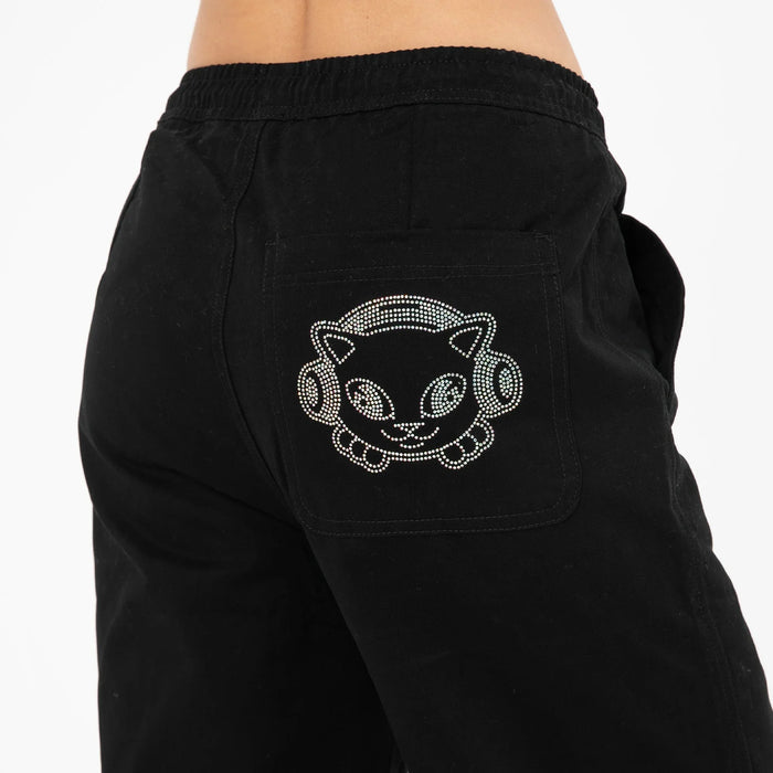 Kawaii Nerm Wide Leg Pants (Black) - Calça - Four Street