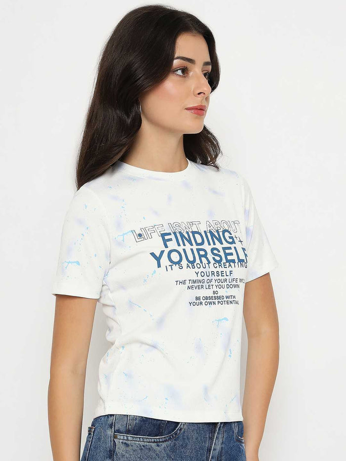 Madame All Over Print Blue T-Shirt