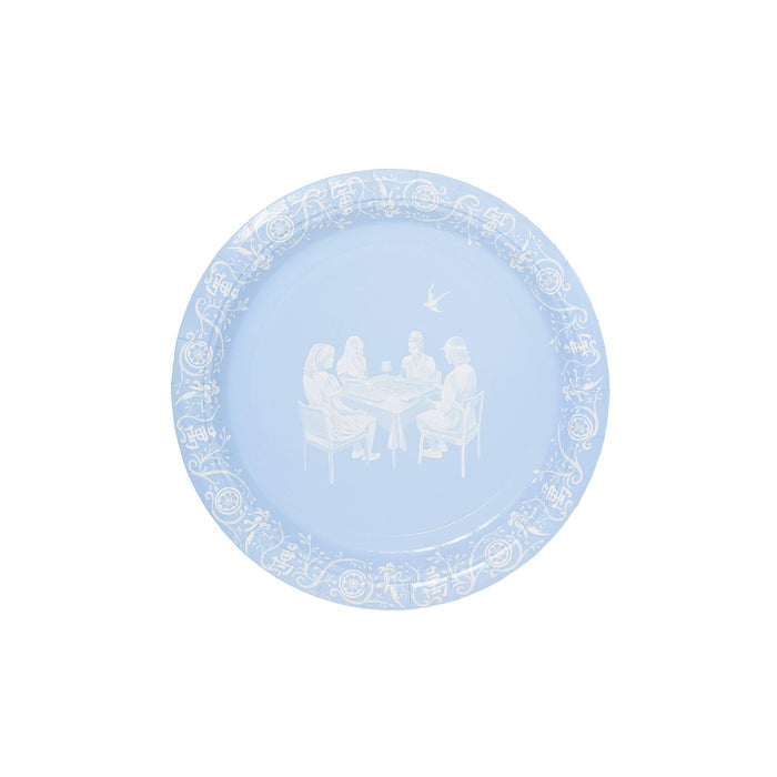 Mahjong Jasperware Inspired Salad Paper Plates - Set of 8