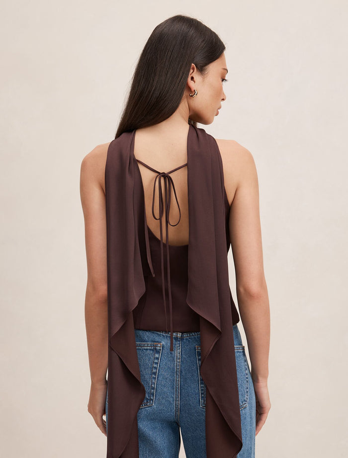 Millie High Neck Cape Top Forever New
