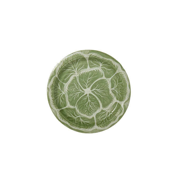 Mini Hors D'oeuvre Cabbage Paper Plates Set of 8