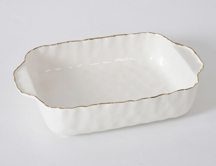 Pampa Bay gold rimmed rectangular baking dish