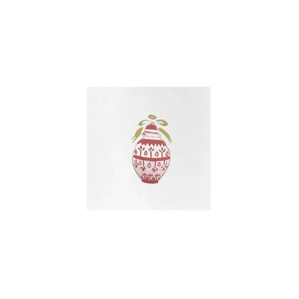 Papersoft Napkins Red Ginger Jar Cocktail Napkin (Pack of 20)