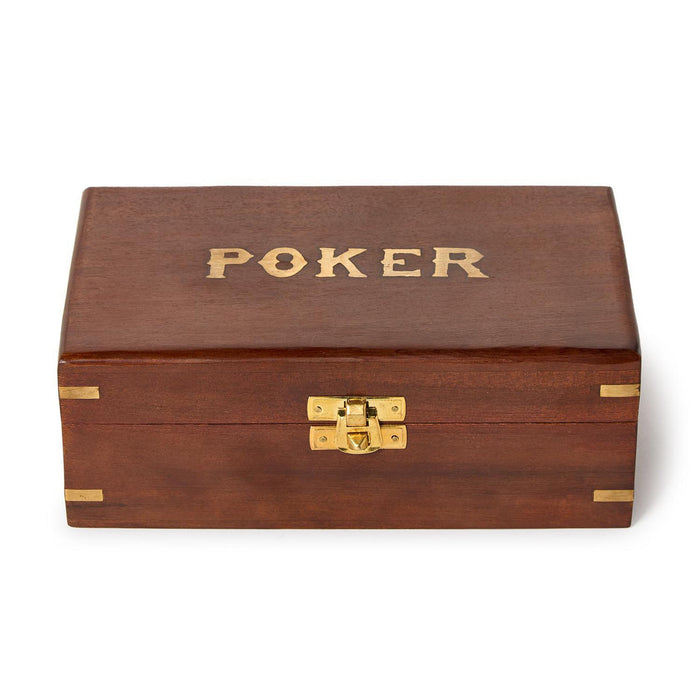 Poker Set in Hand-Crafted Wooden Box