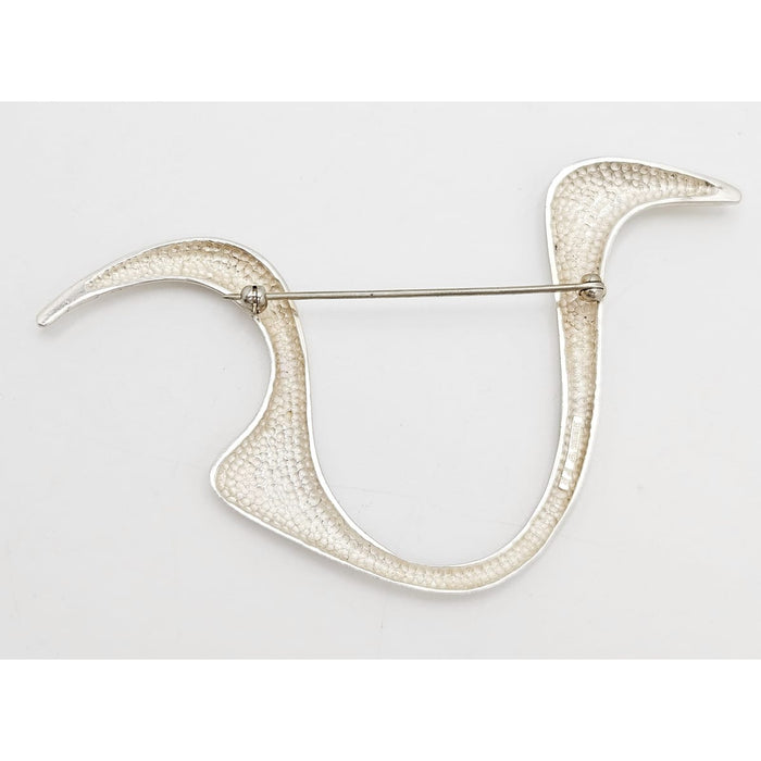 Vintage Studio Artisan sterling silver large Retro Atomic modernist Brooch Pin, view 5 of 7