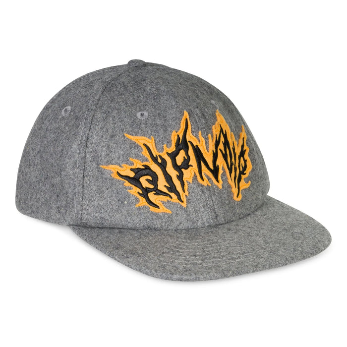 RIPNLIT 6 Panel Wool Strapback (Charcoal) - Four Street