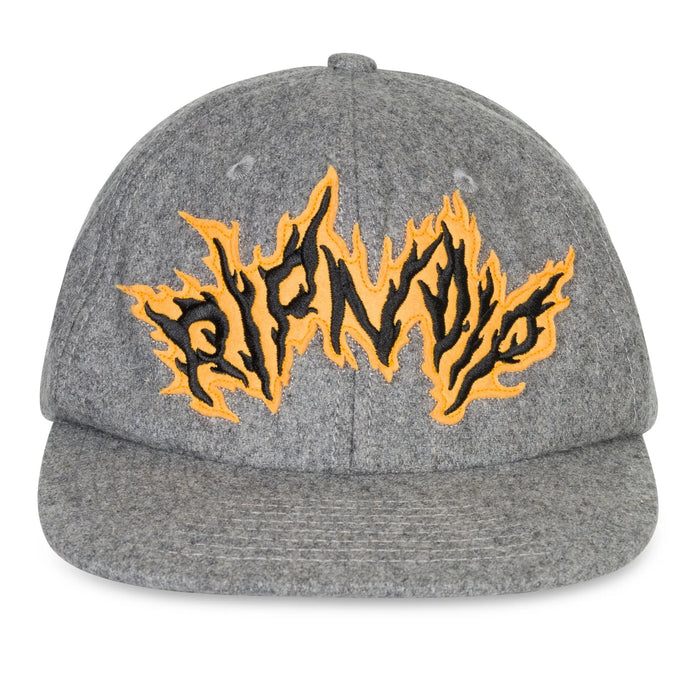RIPNLIT 6 Panel Wool Strapback (Charcoal) - Four Street
