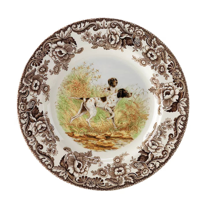 Spode Woodland Hunting Dog Dinner Plate