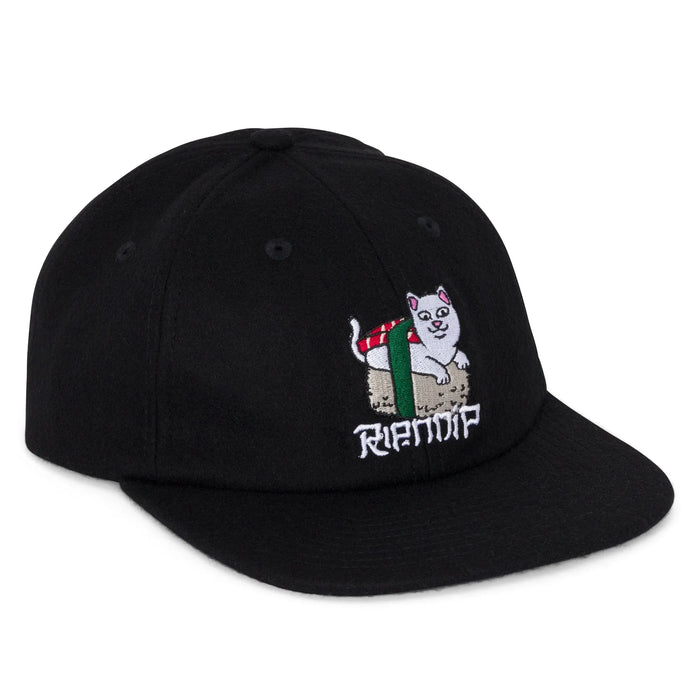 Sushi Nerm Wool Strapback (Black) - Four Street