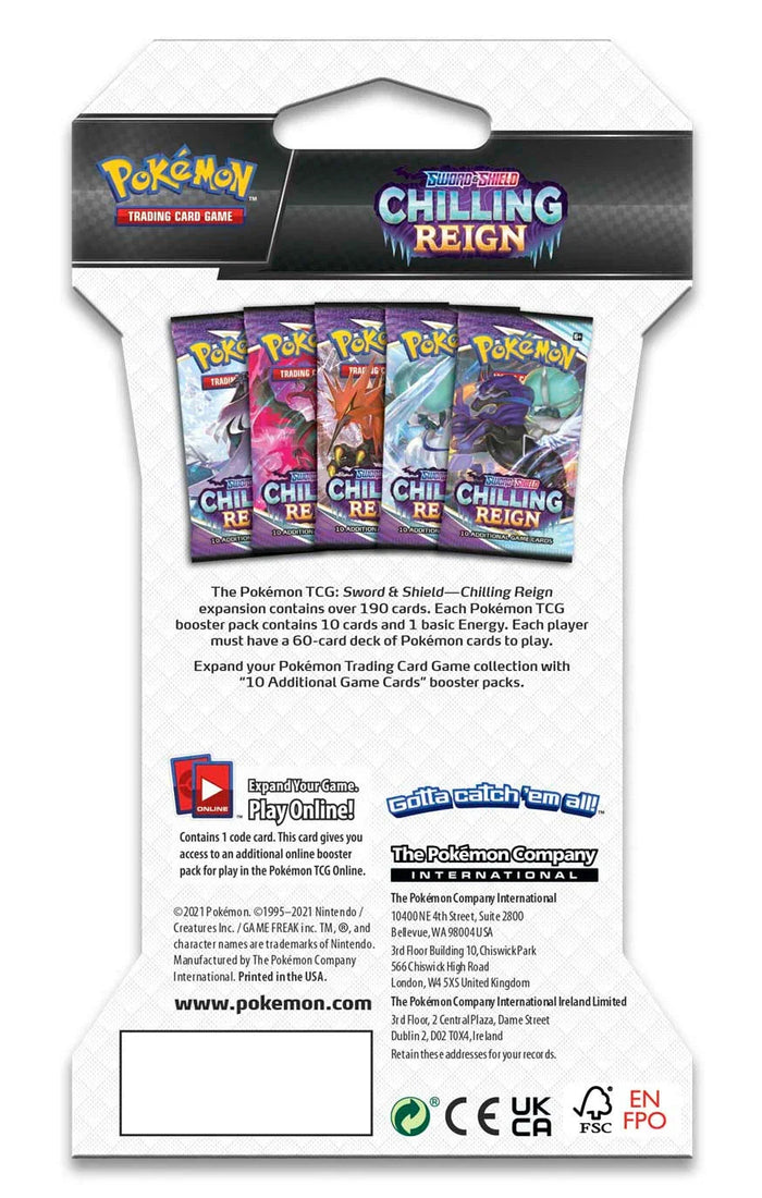 Sword & Shield: Chilling Reign - Sleeved Booster Pack - Shop at xdovtoxtgo