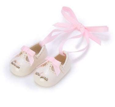 Thank Heaven pair of baby shoes keep sake - girl