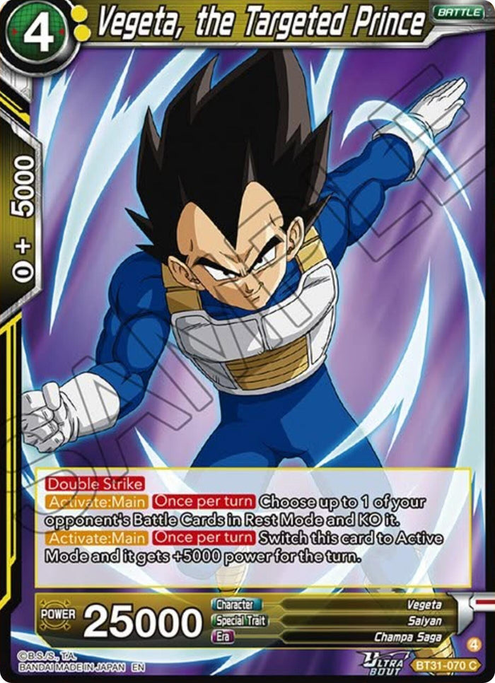 Vegeta, the Targeted Prince (BT31-070) [Impact Beyond Dimensions] - Shop at xdovtoxtgo
