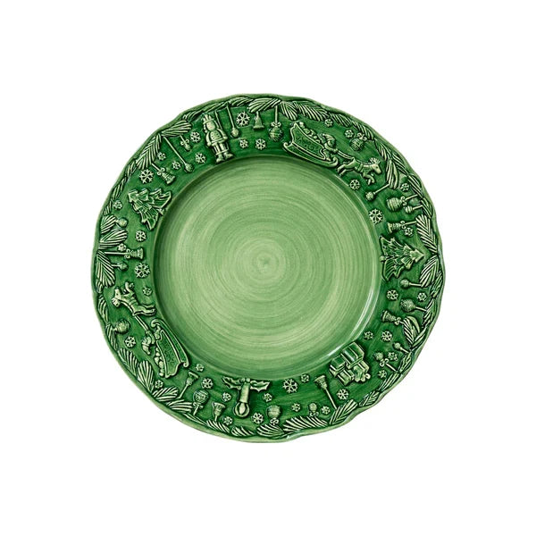 Vietri Fiabe di Natale Green Salad Plate