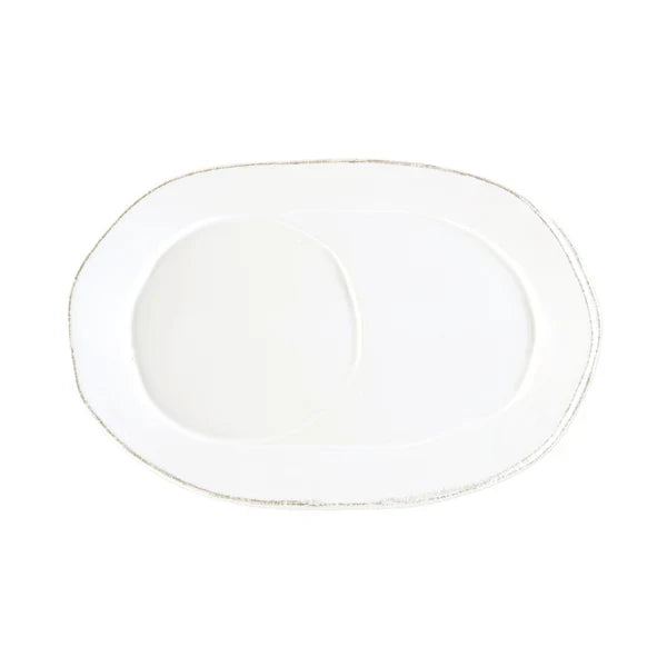 Vietri Lastra White Oval Tray