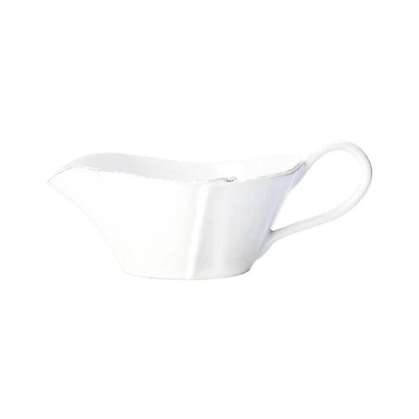 Vietri Lastra White Sauce Server
